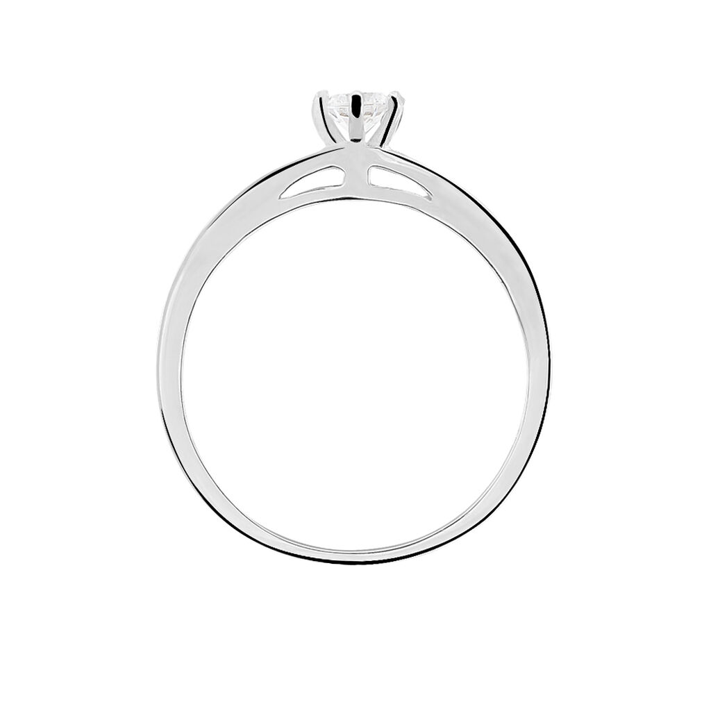 Bague Solitaire Maella Argent Blanc Oxyde De Zirconium - Bagues solitaires Femme | Histoire d’Or