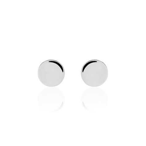 Boucles D'oreilles Puces Apoline Argent Blanc - Boucles d'oreilles fantaisie Femme | Histoire d’Or