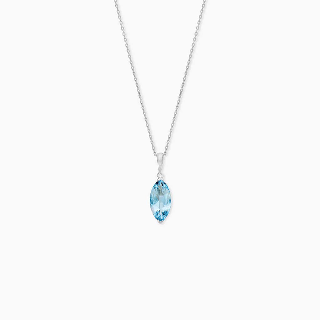 Collier Raquel Or Blanc Topaze - Colliers Femme | Histoire d&rsquo;Or