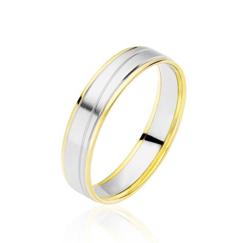 Alliance Juditha Ruban Plat Or Bicolore - Alliances Unisex | Histoire d&rsquo;Or