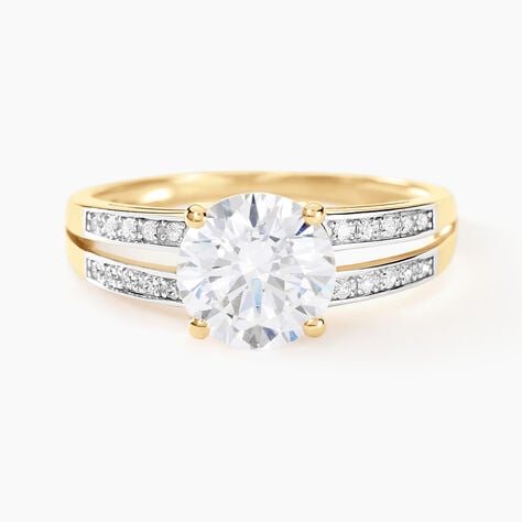 Bague Solitaire Or Jaune Anthyme Oxyde De Zirconium - Bagues solitaires Femme | Histoire d&rsquo;Or
