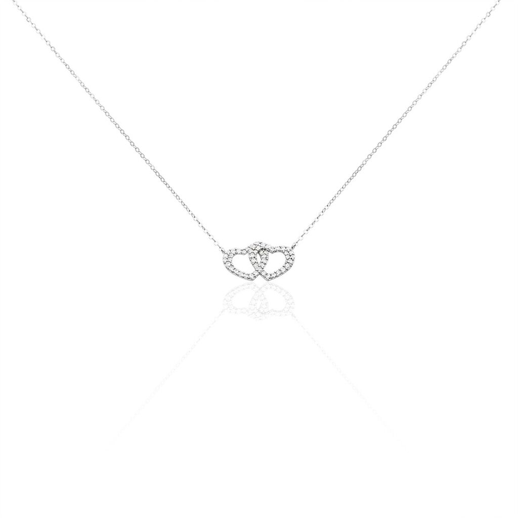 Collier Or Blanc Raoula Oxydes De Zirconium