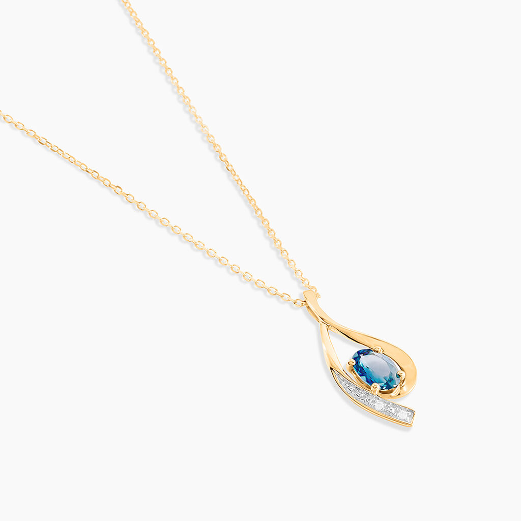 Collier Or Jaune Sagesse Topaze Oxydes De Zirconium - Colliers Femme | Histoire d’Or