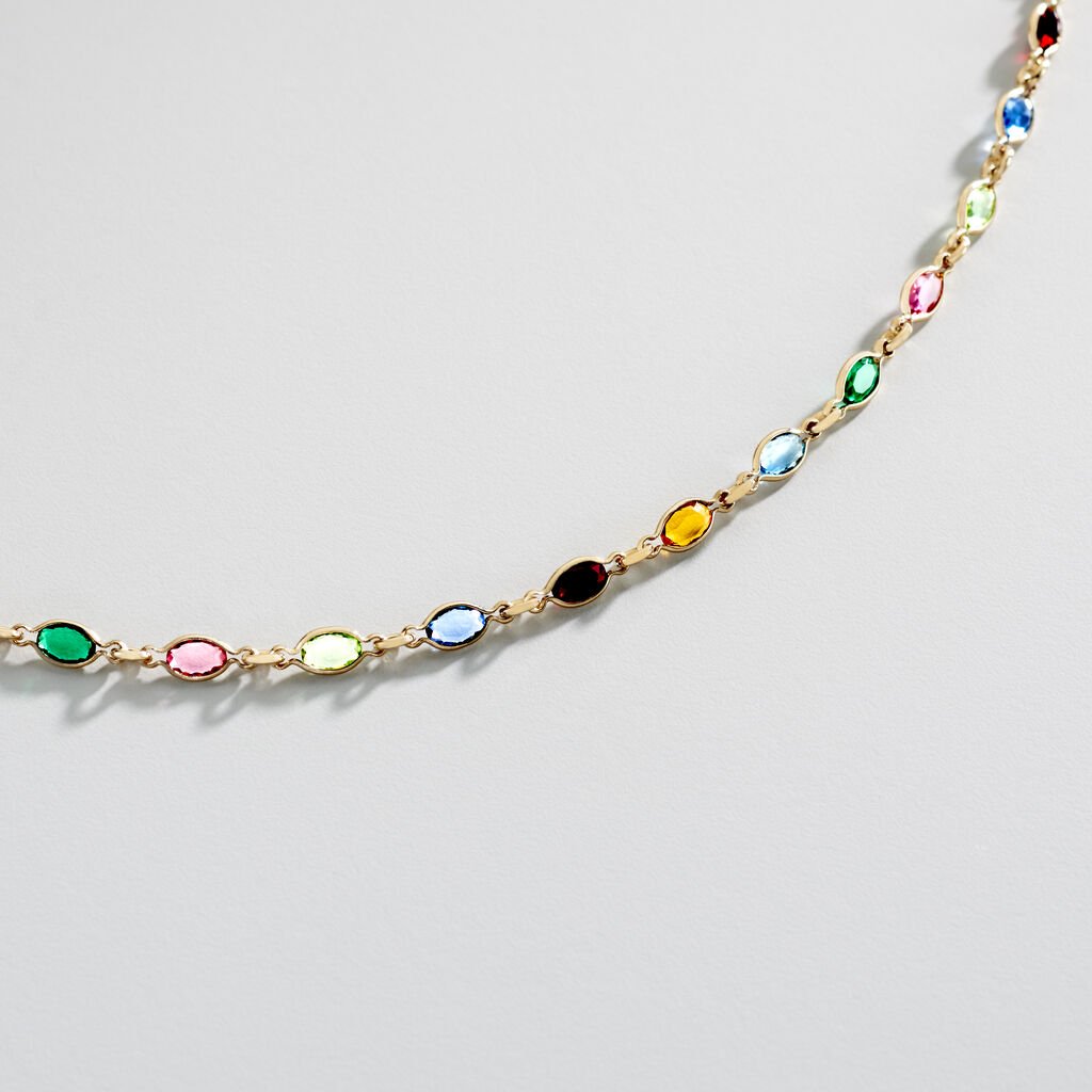 Collier Ilvaae Plaqué Or Jaune Pierre De Synthese - Colliers Femme | Histoire d’Or