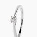 Bague Aphrodite Ld Platine Blanc Diamant Synth&eacute;tique - Bagues solitaires Femme | Histoire d&rsquo;Or