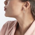 Cr&eacute;ole Unitaire Argent Blanc Ancelin Oxydes De Zirconium - Boucles d'oreilles cr&eacute;oles Femme | Histoire d&rsquo;Or