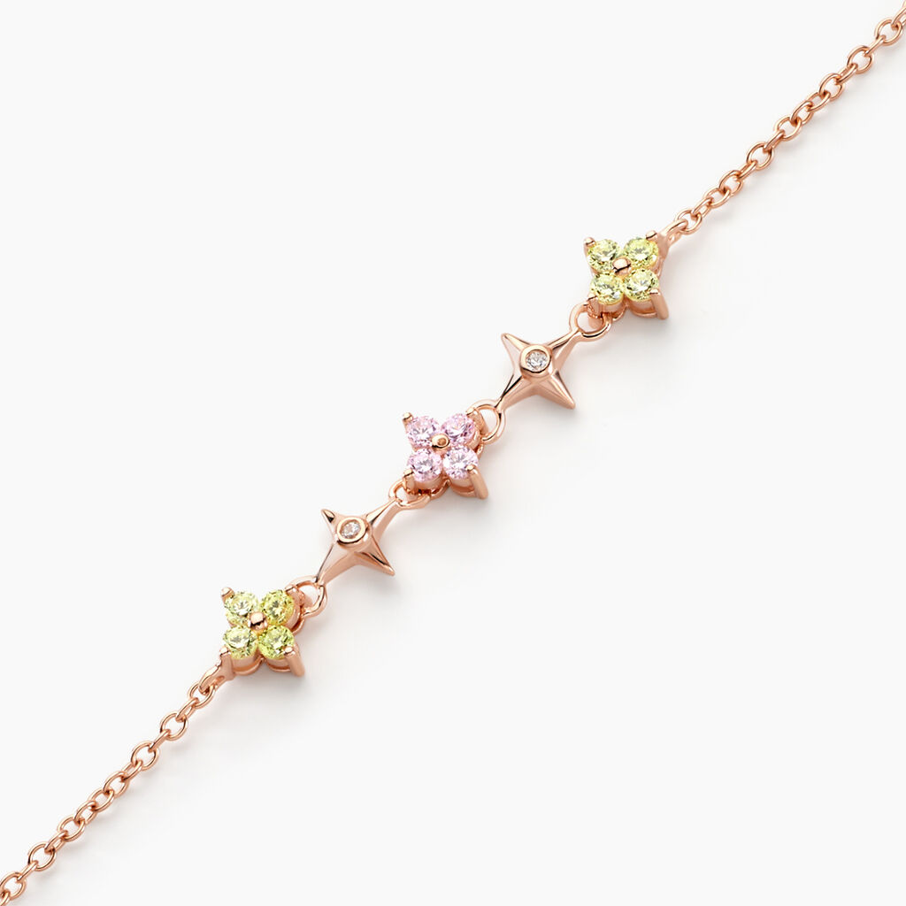 Bracelet Nimbe Argent Rose Oxyde De Zirconium - Bracelets Femme | Histoire d&rsquo;Or