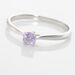 Bague Solitaire Fiona Or Blanc Amethyste - Bagues solitaires Femme | Histoire d’Or