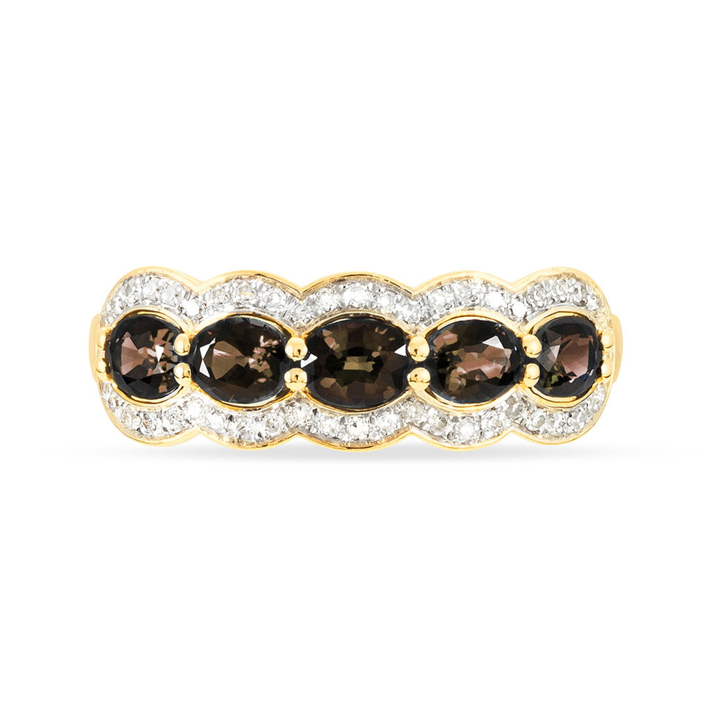 Bague Margaux Or Jaune Quartz Et Diamant - Bagues avec pierre Femme | Histoire d’Or