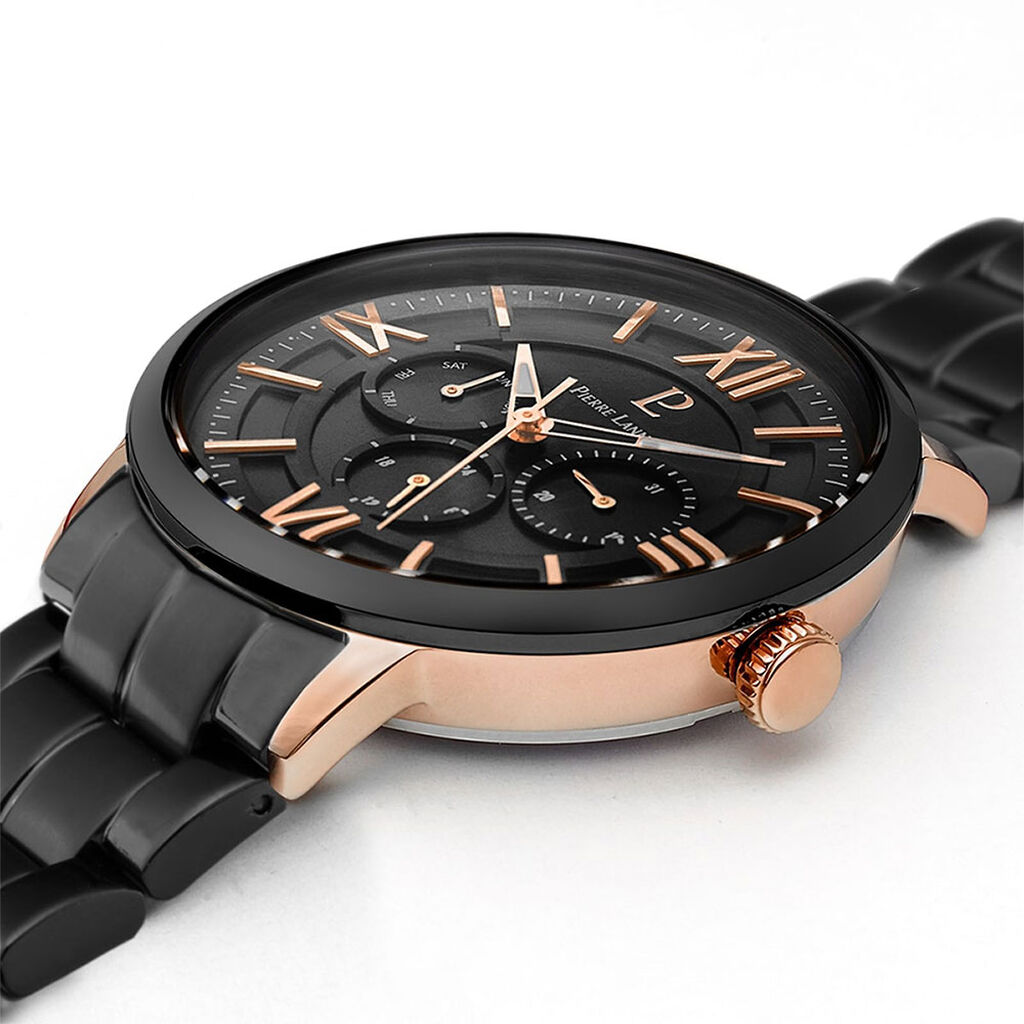 Montre Pierre Lannier Collection Beaucour Noir - Montres Homme | Histoire d’Or
