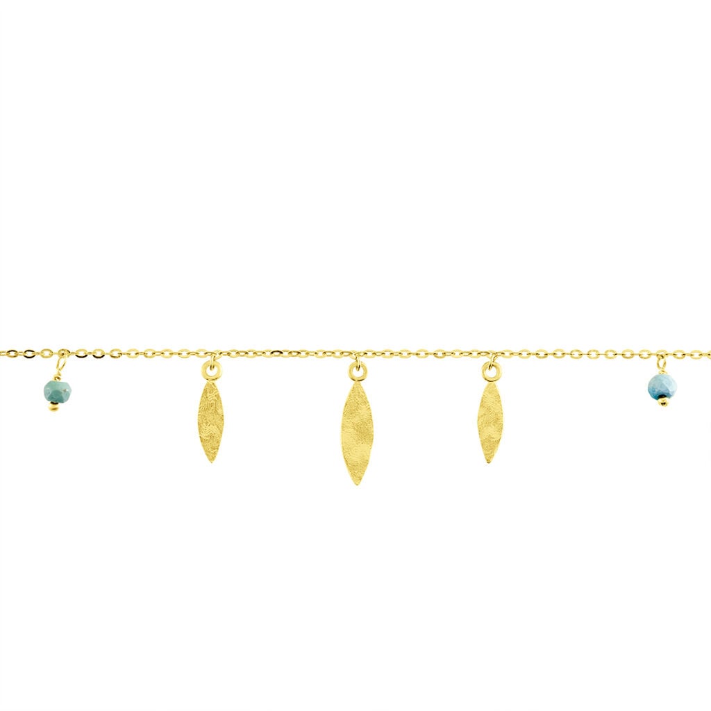 Bracelet Or Jaune Jehannet Turquoise - Bracelets Femme | Histoire d&rsquo;Or