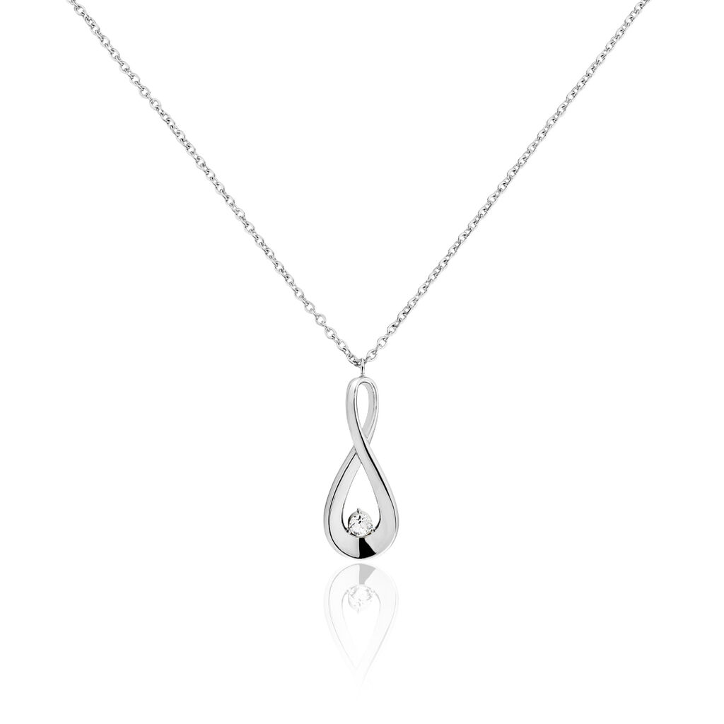 Collier Aelys Acier Blanc - Colliers fantaisie Femme | Histoire d’Or