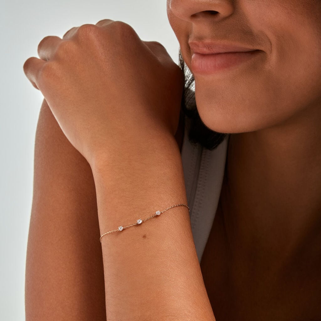 Bracelet Greetje Or Jaune Oxyde De Zirconium - F&ecirc;te des m&egrave;res Femme | Histoire d&rsquo;Or