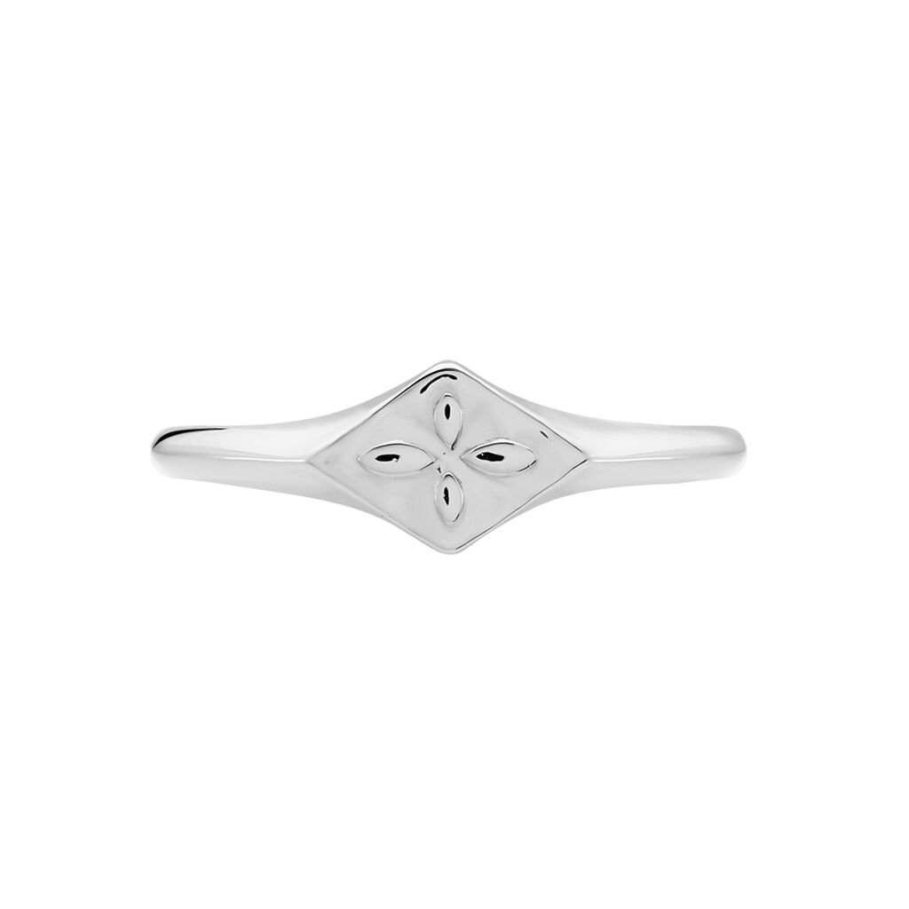 Chevalière Narva Argent Blanc - Chevalières Femme | Histoire d’Or