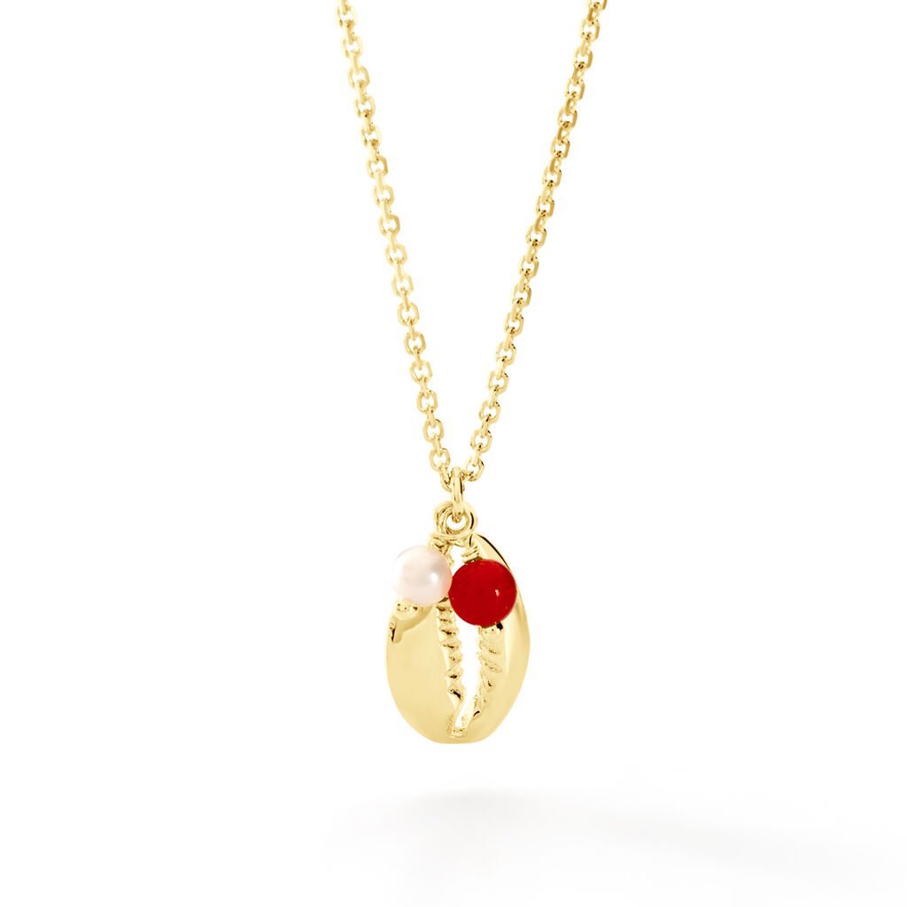 Collier Vitamin Sea Or Jaune Perle De Culture Corail - Colliers Femme | Histoire d&rsquo;Or