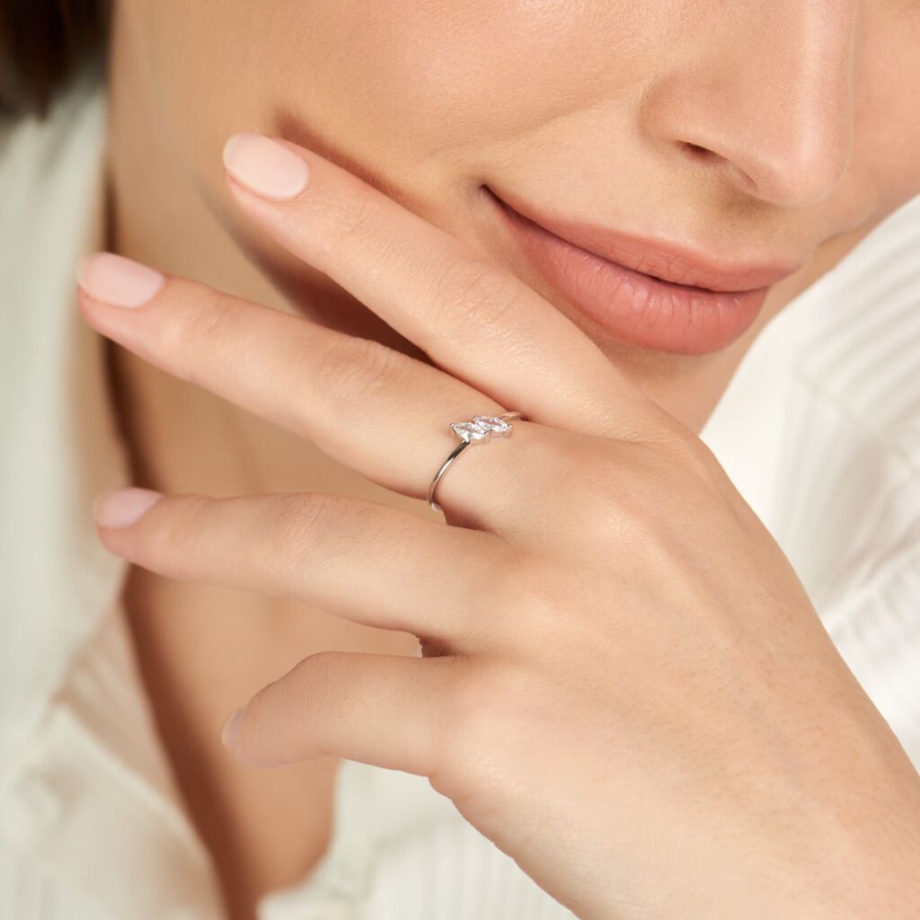 Bague Winter Sweetness Argent Blanc Oxyde De Zirconium - Bagues avec pierre Femme | Histoire d’Or