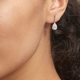 Boucles D'oreilles Pendantes Briony Argent Blanc Oxyde De Zirconium - Boucles d'oreilles fantaisie Femme | Histoire d’Or