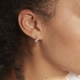 Créoles Tanya Or Tricolore - Boucles d'oreilles créoles Femme | Histoire d’Or