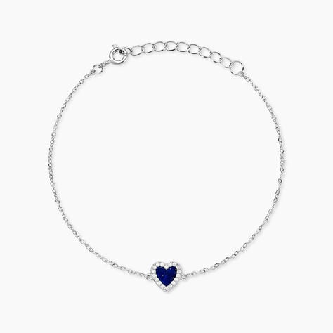 Bracelet Serment D'Argent Argent Blanc Lapis Lazuli Oxyde De Zirconium - Bracelets Femme | Histoire d&rsquo;Or