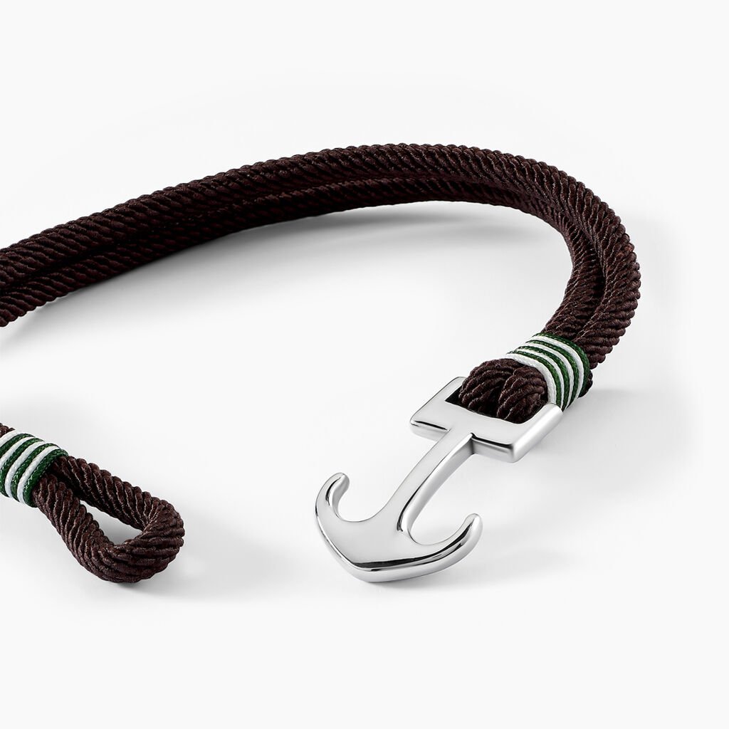 Bracelet Malo Acier Blanc - Bracelets cordon Homme | Histoire d’Or