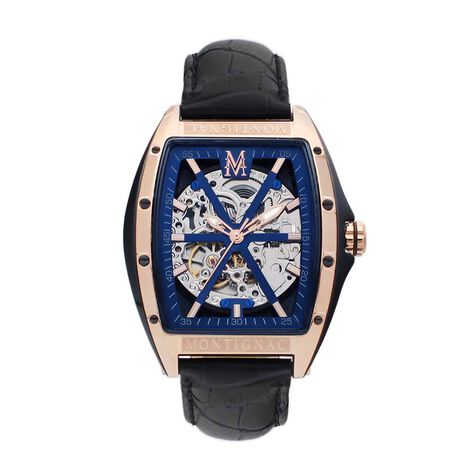 Montre Montignac dt Automatique Bleu - Montres Homme | Histoire d’Or