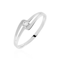 Bague Nesryne Or Blanc Oxyde De Zirconium