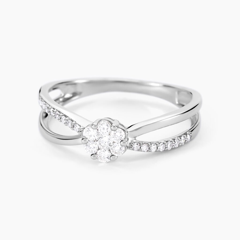 Bague Kuta Or Blanc Diamant - Bagues avec pierre Femme | Histoire d’Or