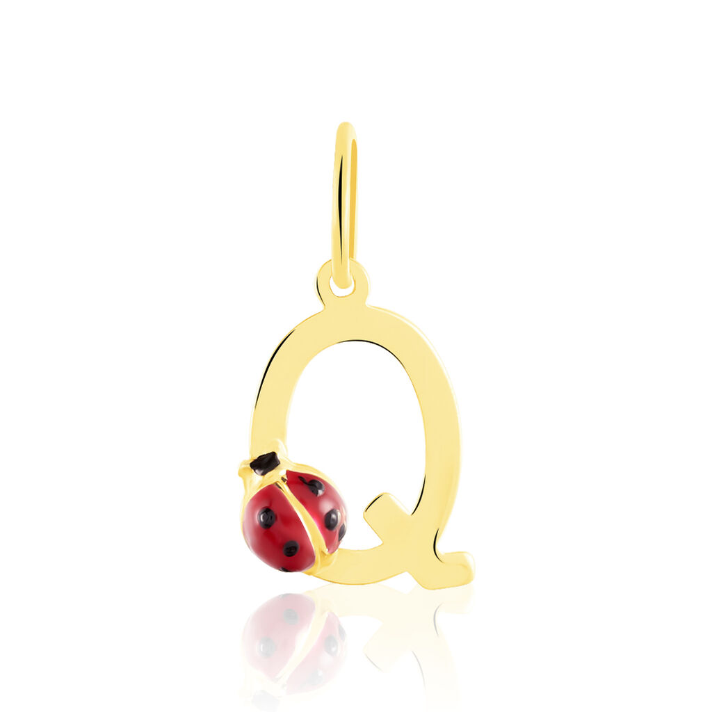 Pendentif Helidie Coccinelle Lettre Or Jaune