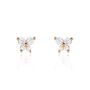 Boucles D'oreilles Puces Or Rose Oxydes De Zirconium
