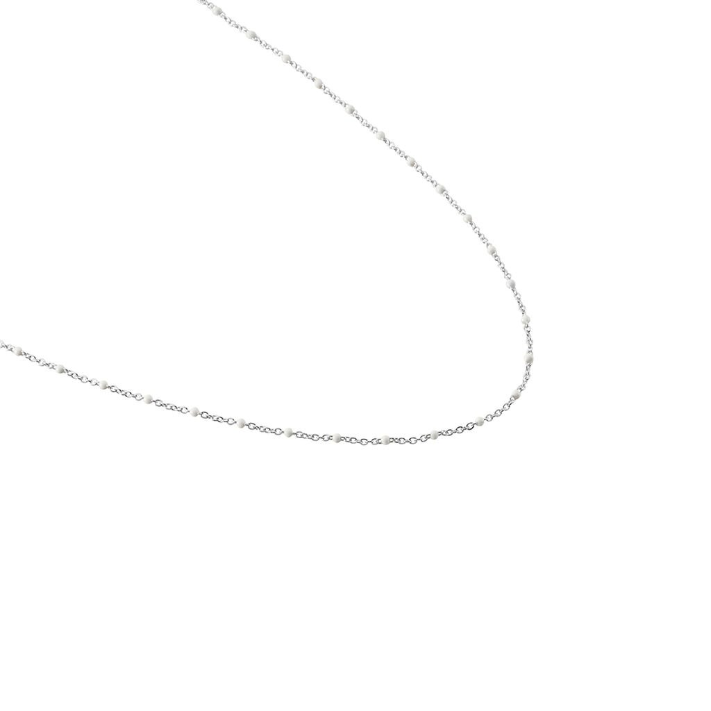 Collier Polka Argent Blanc - Ras de cou Femme | Histoire d&rsquo;Or