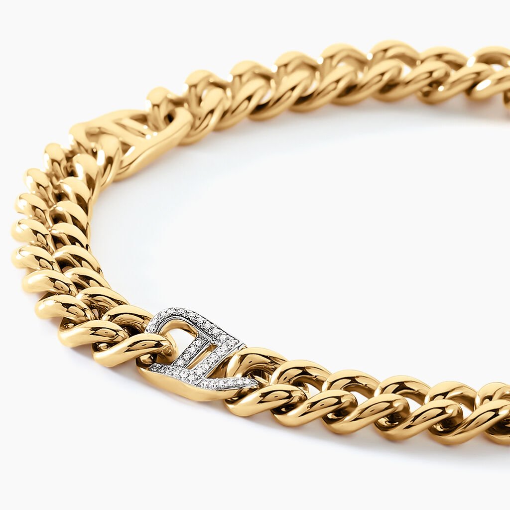 Bracelet Haskel Or Jaune Diamant - Bracelets cha&icirc;ne Homme | Histoire d&rsquo;Or