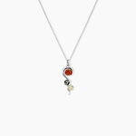 Collier Murriel Argent Blanc Ambre - Colliers fantaisie Femme | Histoire d&rsquo;Or