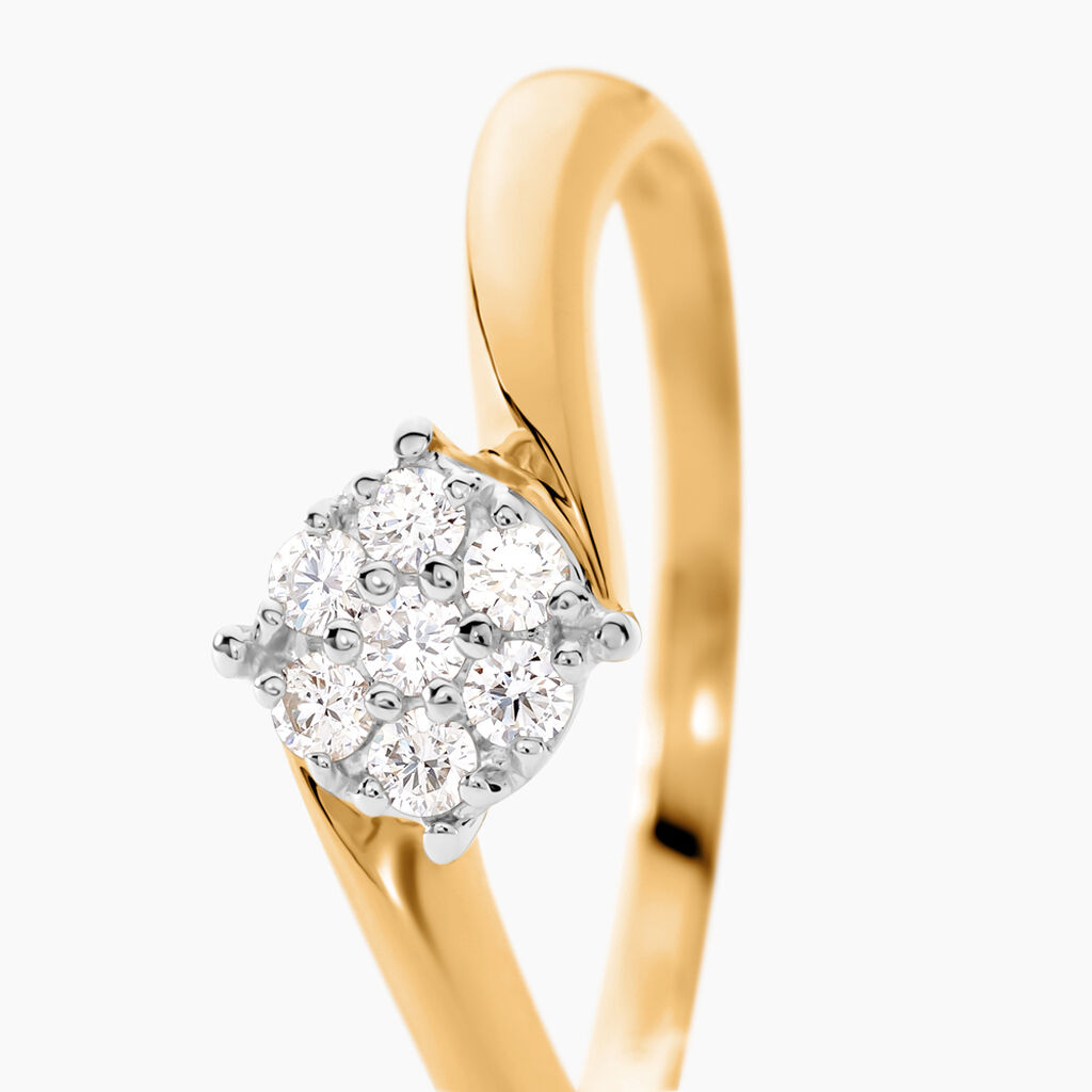 Bague Solitaire Lysia Or Jaune Diamant - Bagues solitaires Femme | Histoire d’Or
