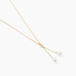 Collier Carrine 2 Fils Or Jaune Perle De Culture - Colliers Femme | Histoire d&rsquo;Or