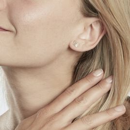 Boucles D'oreilles Puces Bartholomée Papillon Or Jaune - Clous d'oreilles Femme | Histoire d’Or
