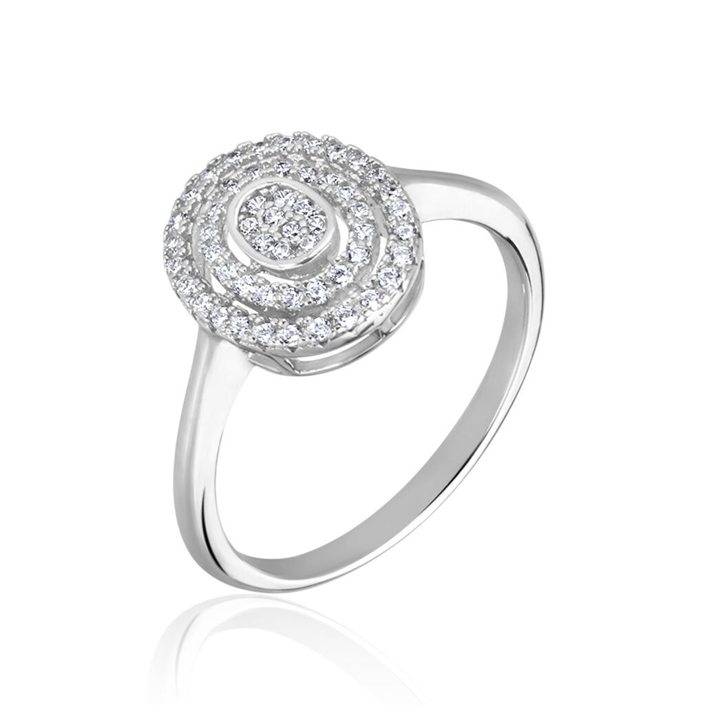 Bague Fidjy Argent Blanc Oxyde De Zirconium - Bagues avec pierre Femme | Histoire d’Or