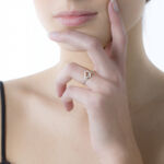 Bague Louise Or Rose Diamant - Bagues avec pierre Femme | Histoire d&rsquo;Or