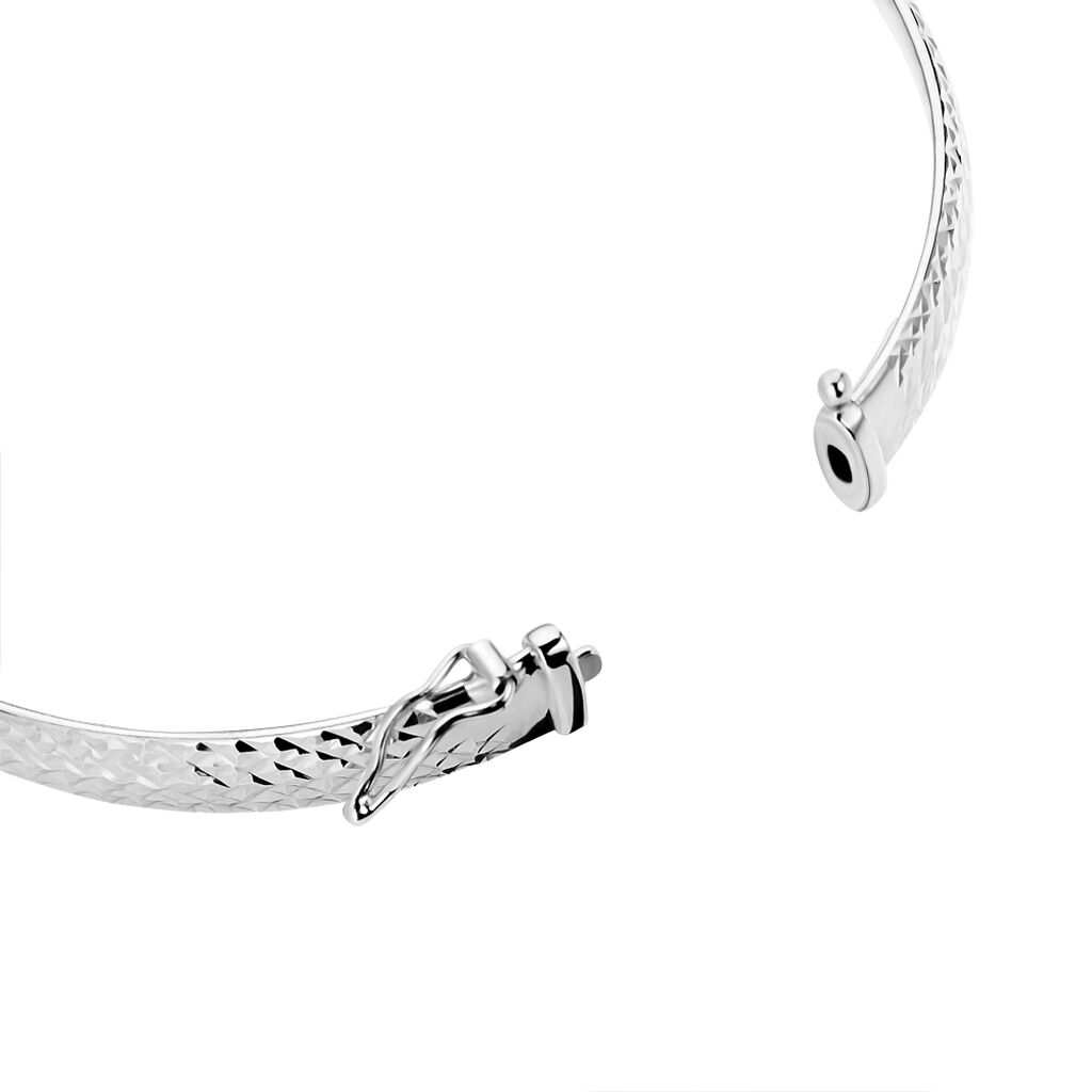 Bracelet Jonc Esmee Argent Blanc - Bracelets joncs Femme | Histoire d’Or