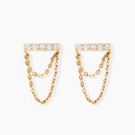 Boucles D'oreilles Puces Akilina Or Jaune Oxyde De Zirconium - Clous d'oreilles Femme | Histoire d&rsquo;Or