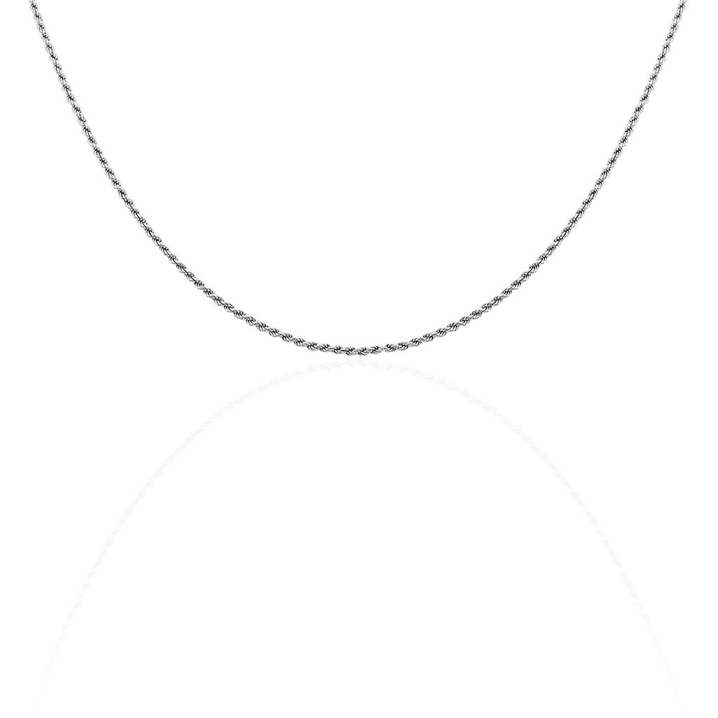 Collier Cacilda Maille Corde Argent Blanc - Chaines Femme | Histoire d’Or