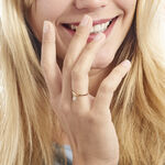 Bague Plaqu&eacute; Or Jaune Lynnha Oxyde De Zirconium - Bagues solitaires Femme | Histoire d&rsquo;Or