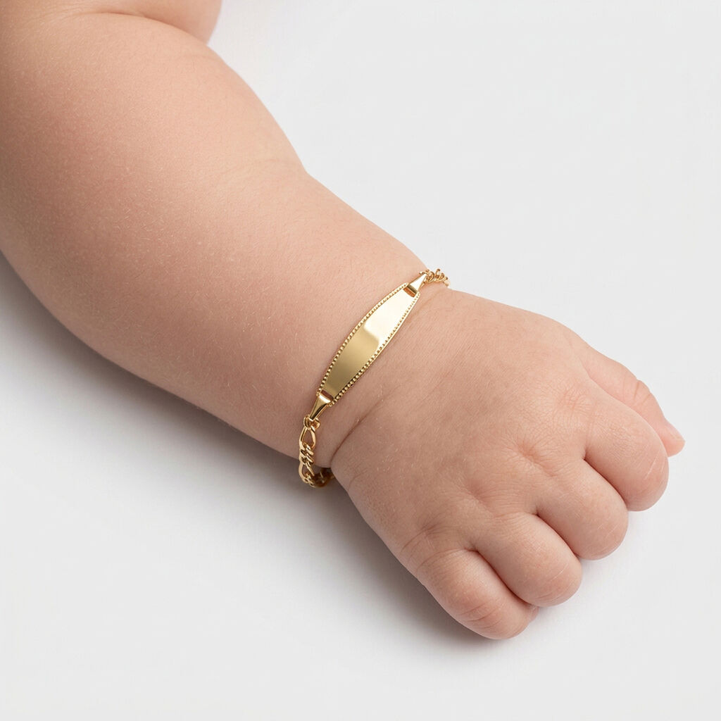 Bracelet Identit&eacute; Bartolomee Or Jaune - Bracelets Communion Enfant | Histoire d&rsquo;Or