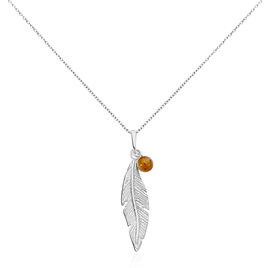 Collier Argent Blanc Adriane Ambre - Colliers fantaisie Femme | Histoire d’Or