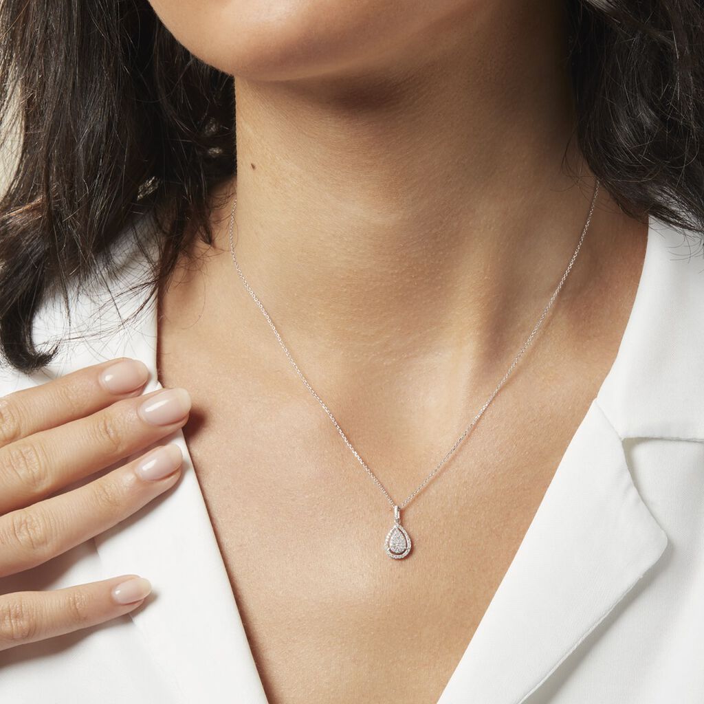 Collier Or Blanc Diamant - Sautoirs Femme | Histoire d’Or