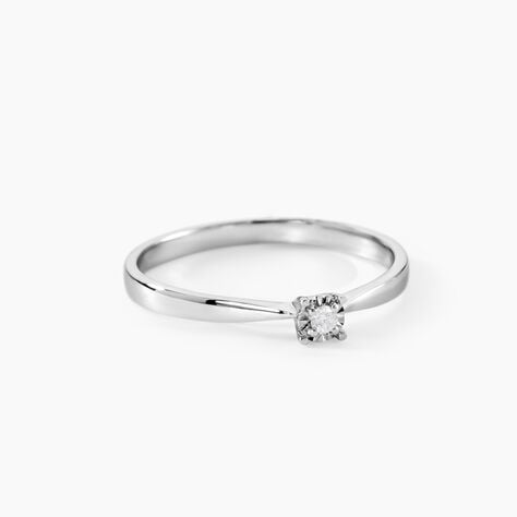 Bague Diamotion Or Blanc Diamant - Bagues solitaires Femme | Histoire d&rsquo;Or