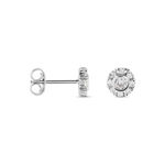 Boucles D'oreilles Puces Argent Blanc Gwenegan Oxydes De Zirconium - Boucles d'oreilles fantaisie Femme | Histoire d&rsquo;Or