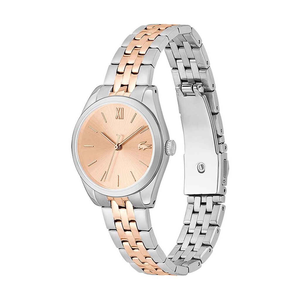 Montre Lacoste Tuilerie Bicolore Doré / Rose - Montres Femme | Histoire d’Or