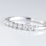 Alliance Eloisa Or Blanc Diamant Synthetique - Alliances Femme | Histoire d&rsquo;Or