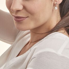 Boucles D'oreilles Pendantes Adelina Argent Blanc Perle De Culture - Boucles d'oreilles fantaisie Femme | Histoire d’Or