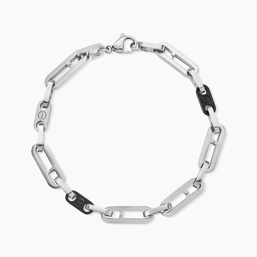 Bracelet Jourdan Vilo Acier Argent&eacute; - Bracelets Homme | Histoire d&rsquo;Or